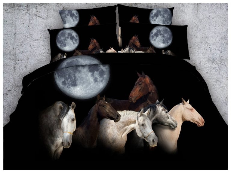 Bedding Set - A Moonlit Run of Horses