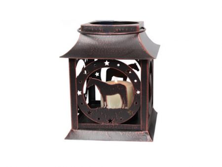 Rustic Metal Horse Lantern