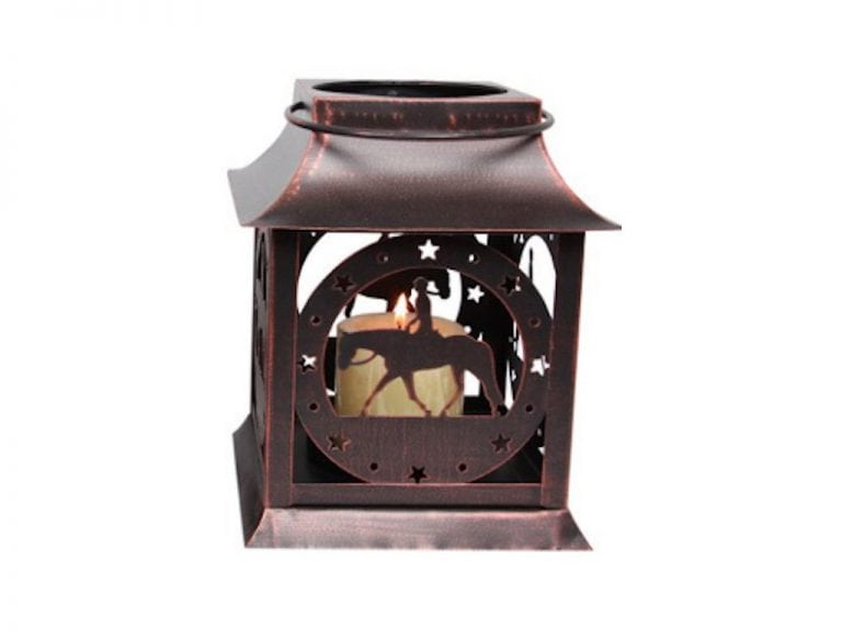 Rustic Horse and Rider Lantern