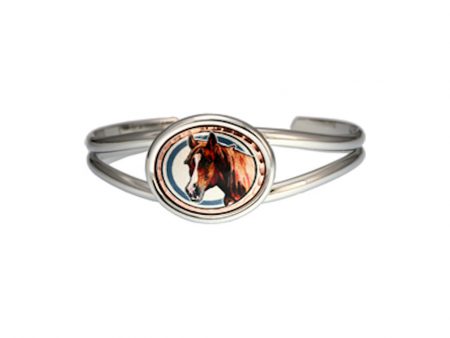 Handcrafted Horse Silver Bracelet