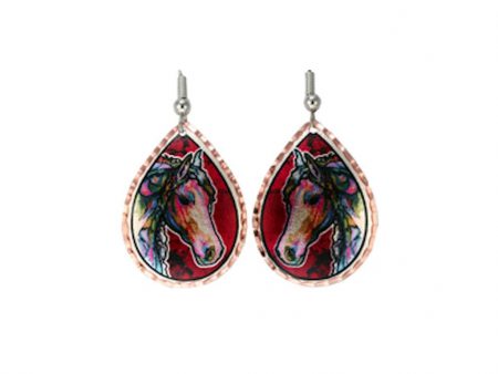 Handcrafted Colourful Horse Earrings