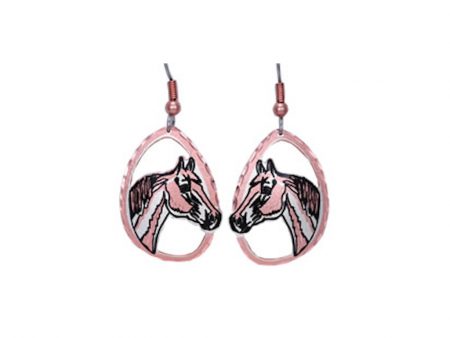 Copper-horse-head-earrings