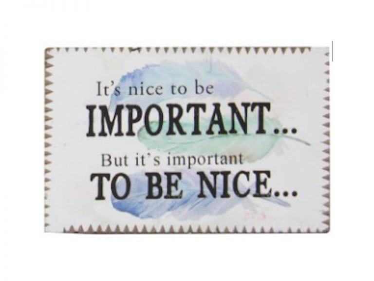 Inspiration Magnet - Important to be Nice