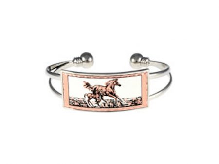 Silver Mare and Foal Bracelet