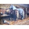 Horse in a Barn Scene Bath / Kitchen Mat