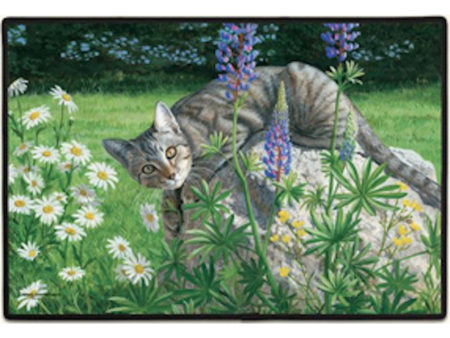 Grey Tabby Cat Indoor / Outdoor Mat